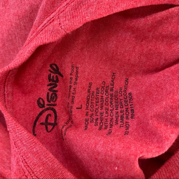 Disney Winnie the Pooh T-Shirt Women Size L Red - Picture 5 of 5